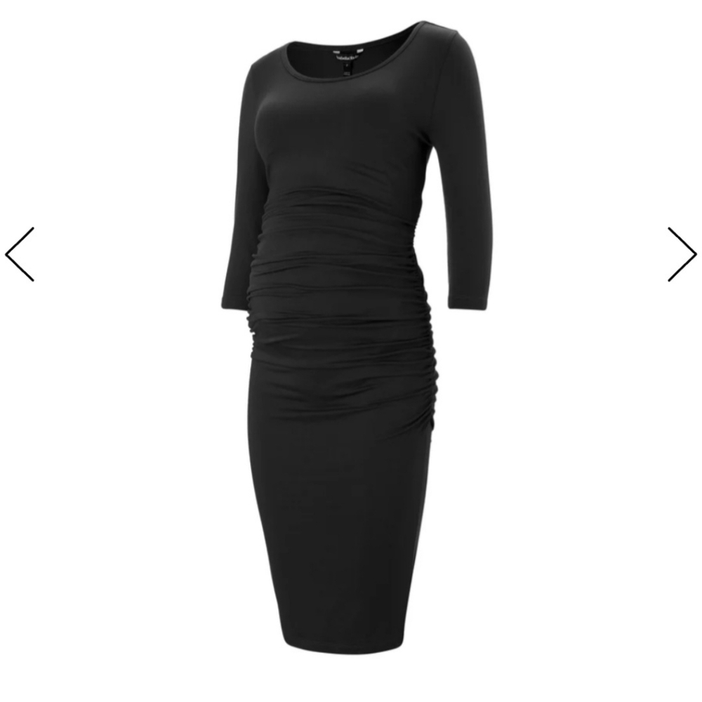 Isabella Oliver Black Midi Dress